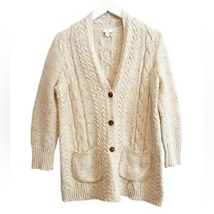 J. Jill Cotton Blend CableKnit Cardigan